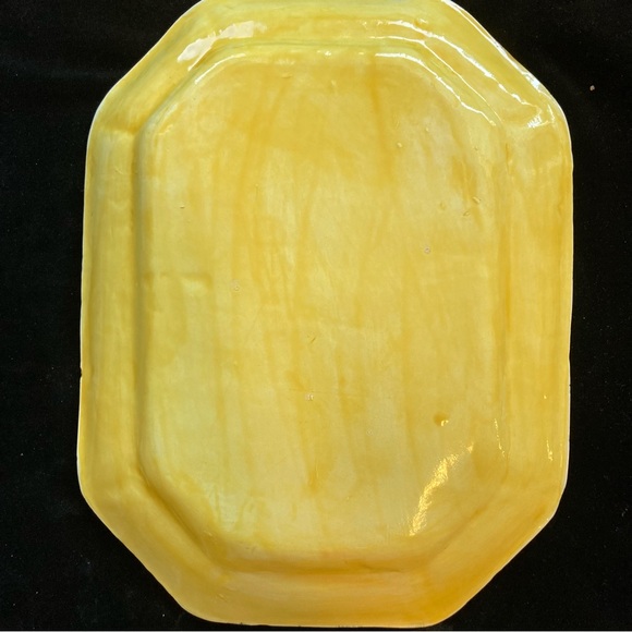 Happy Birthday “Handmade Ceramic 8 Sided Platter 13”x10” Cake Design - Picture 8 of 10